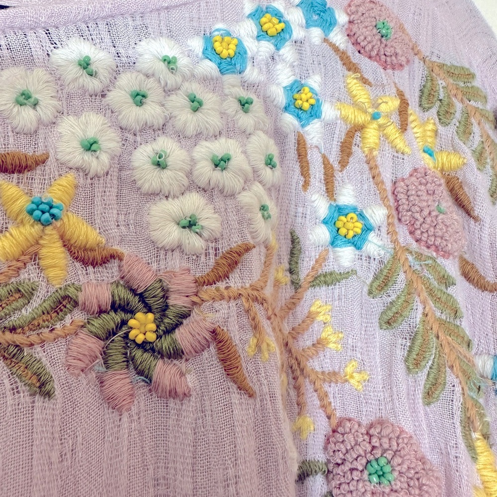 Free people up and away embroidered floral blouse size small - Picture 11 of 14